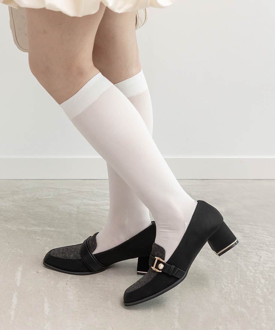再再値下げ！美品　パランコ　レディースローファー　シルバー　3センチヒール 再再値下げ！美品 パランコ レディースローファー シルバー 3