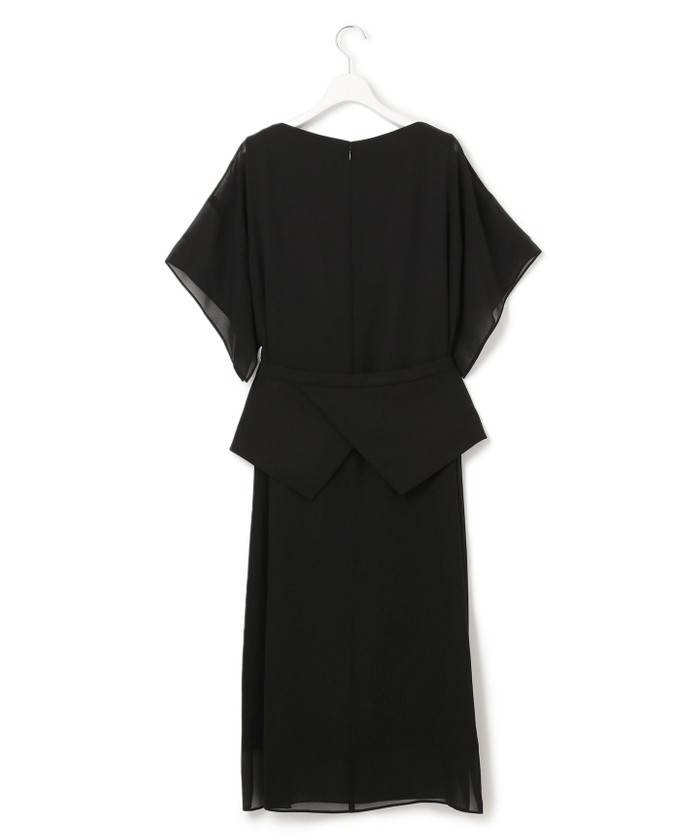 未使用■23区■【APPLAUDIR】レース 切替 シフォン ドレス■ブラックМ trim_ofcrs_item6afef21ee2b611e
