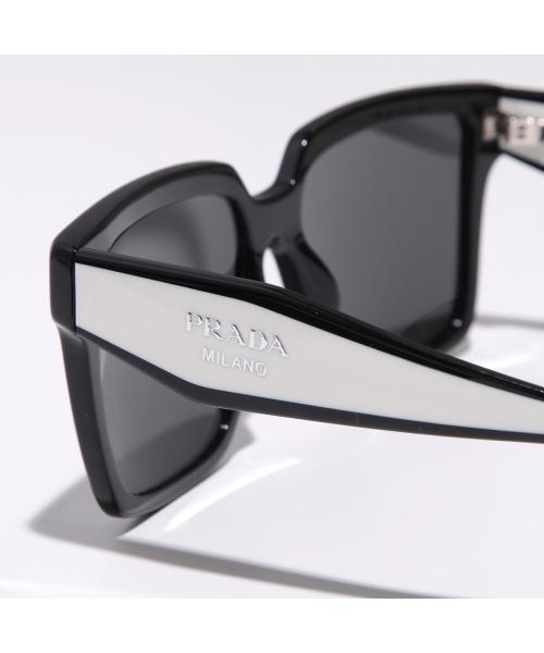 PRADA プラダ SPR 24Z-F 57□14 サングラス　ブラックホワイト 世界的に有名な PRADA ブラックホワイト サングラス 57□14 24Z