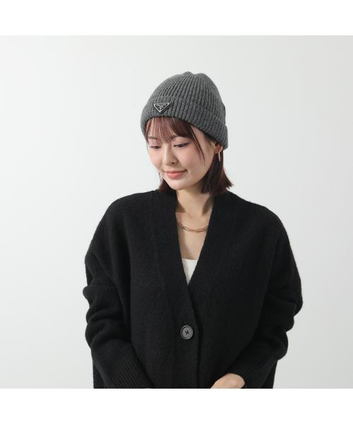 プラダ PRADA PRADA ニット帽 UMD489 3IM トライアングルロゴ