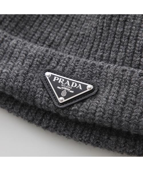 PRADA プラダ ベージュ ニット帽 PRADA（プラダ）ニットキャップ・ビーニー ベージュ サイズ:M