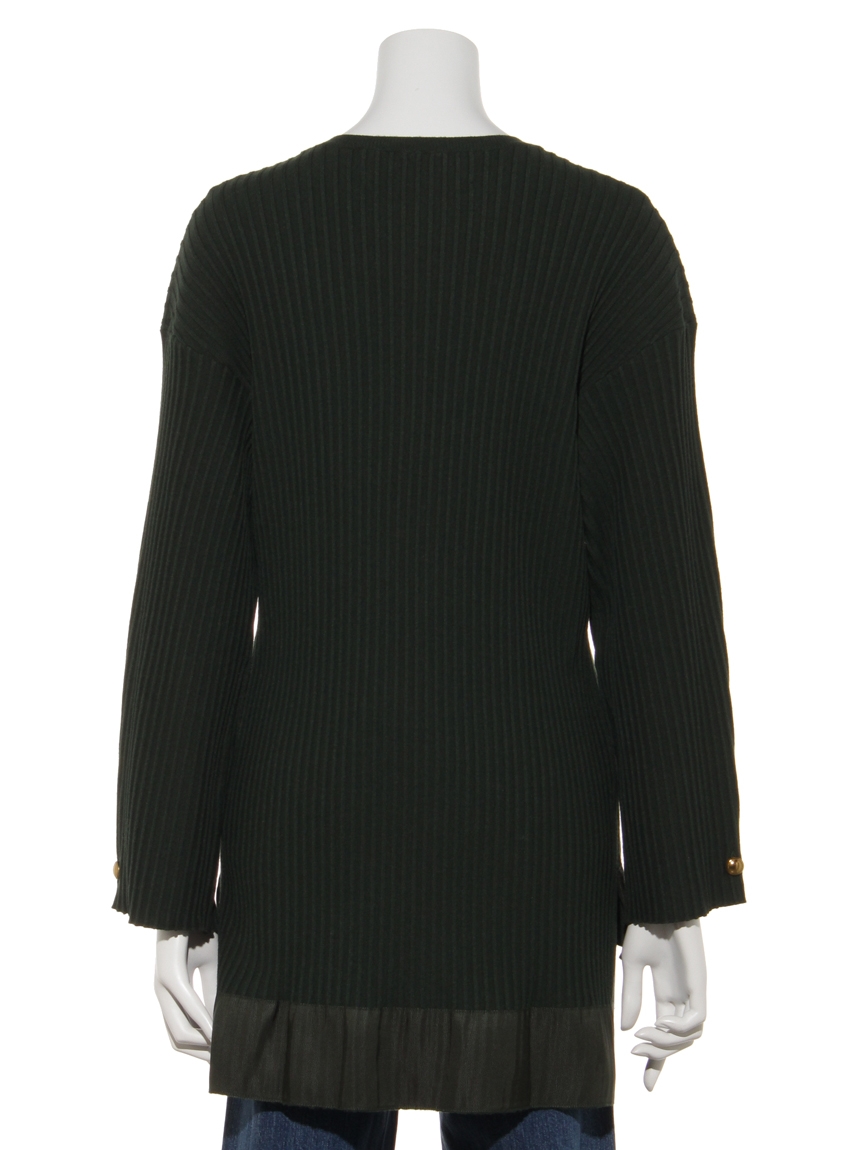 Maglia Plus マリアプラス レイヤードシアーニットプルオーバー 111051 ネイビー ブラック F ニット オフタートルプルオーバー ネイビー レディース(M