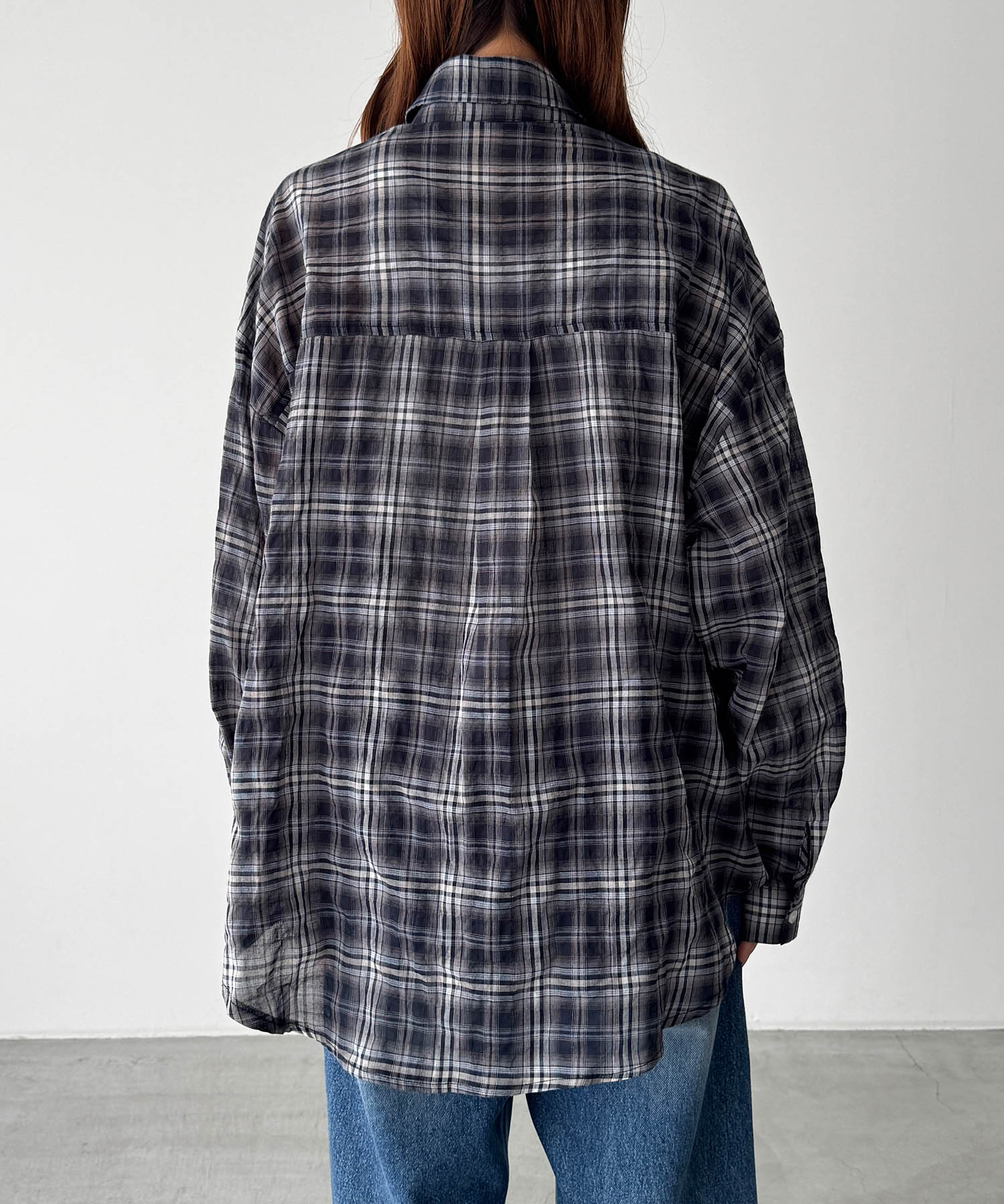 ブラウス シャツ El mar　コットンシアーチェックシャツ レディース CANAL JEAN ブラウス シャツ El mar コットンシアーチェック