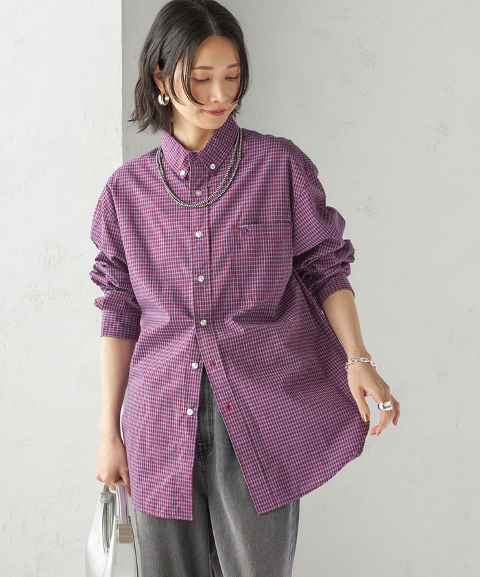 ブラウス シャツ 「SHIPS別注」LOGAN KNITTING MILLS:「洗濯機可能」チェック シャツ レディース 予約》【SHIPS別注】LOGAN KNITTING MILLS:〈洗濯機可能