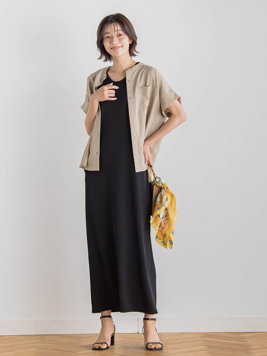 Droite lautreamont / ドロワットロートレアモン 【WEB限定】麻調バックヨークテープ切替えブラウス≪洗濯機で洗える≫ ドロワット ロートレアモン Droite lautreamont 【WEB限定】麻調