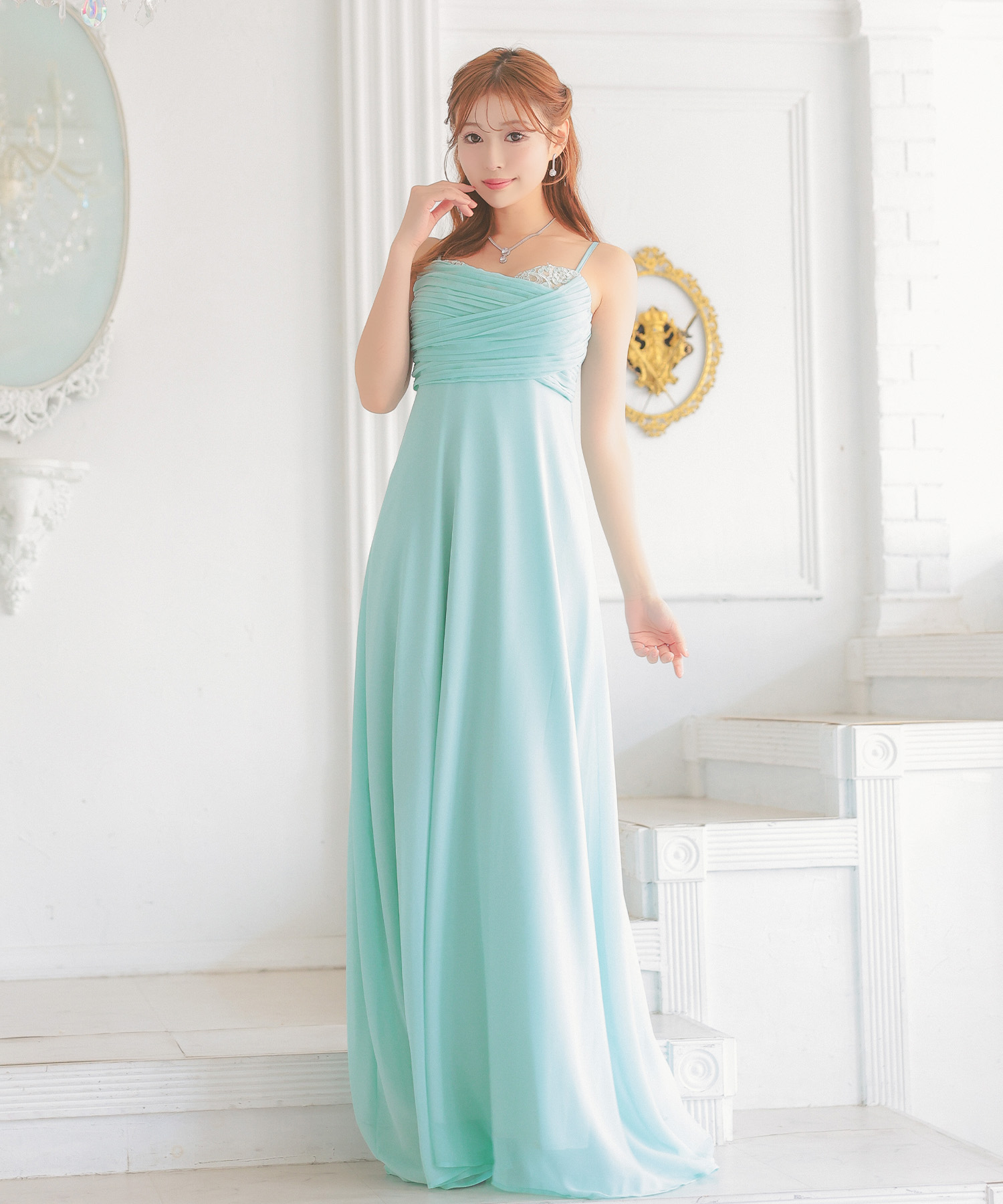 Tika ティカ ロングキャバドレス M ティカ Tika キャバドレス キャミソール ハートカットレース