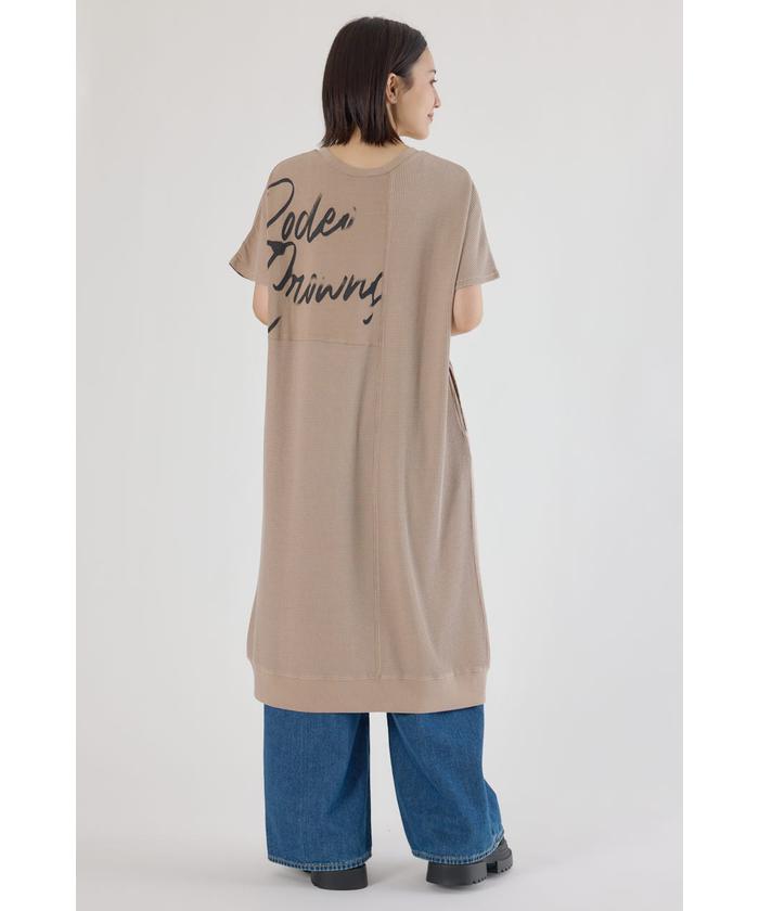 2way ワッフルコンビカットロングワンピース(508419026