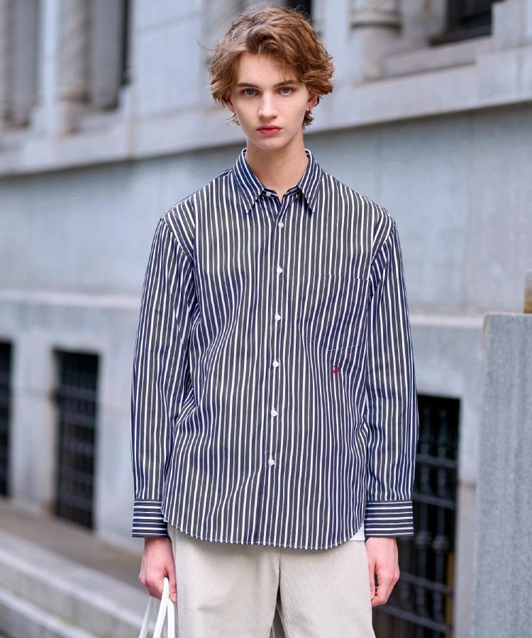 【美品】SHIPS × THOMAS MASON ストライプ　ドレスシャツ THOMAS MASON ストライプシャツ