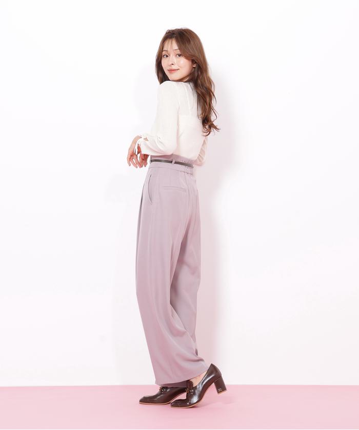 DUAL VIEW スパンコールが上品ゴージャスなリブニット　オフホワイト　40 2.ゼログランド スティッチライト オックスフォード womens