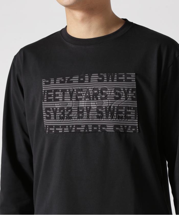 SY32 by SWEET YEARS /JACQUARD EMBOSS LOGO L/S T(508427005