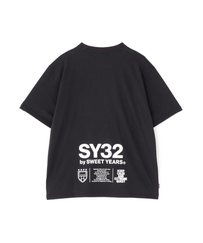SWEET YEARS モノクロポロシャツ　総ロゴ　ロイヤルフラッシュ SY32 by SWEET YEARS×Beauty : Beast/COLLABORATION S/S T