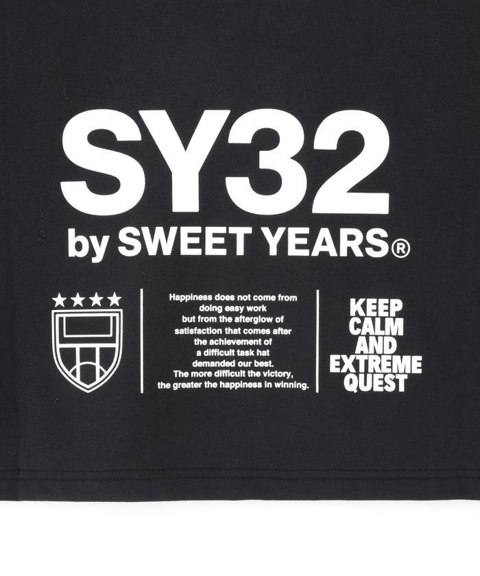 SWEET YEARS モノクロポロシャツ　総ロゴ　ロイヤルフラッシュ SWEET YEARS モノクロポロシャツ 総ロゴ ロイヤルフラッシュ