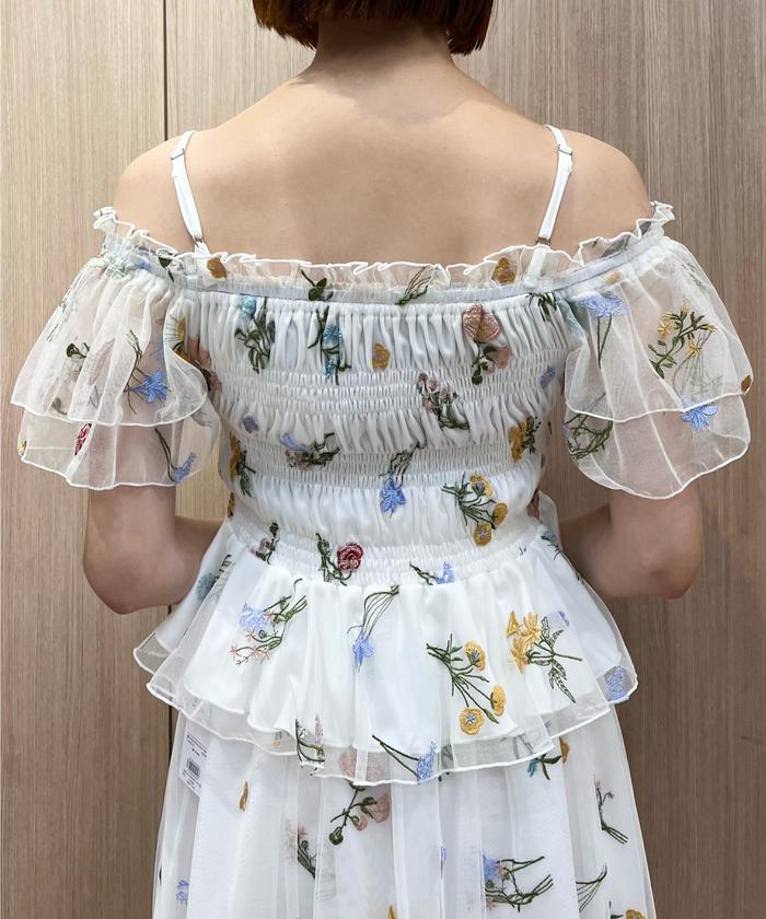 ボタニカル柄刺繍チュールブラウス(508426908) | AND COUTURE