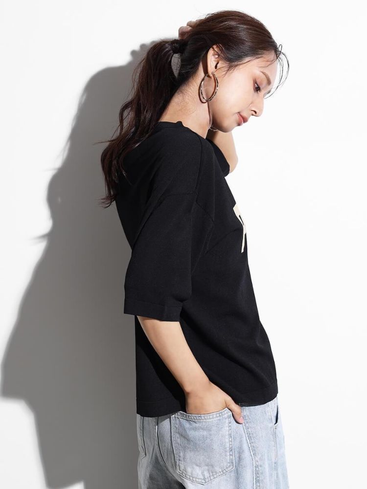 【定価19,800円】日本製　スコットクラブ　デザイントレーナー　ブラック　M スコットクラブ SCOTCLUB 異素材使いボリューム袖ブルゾン