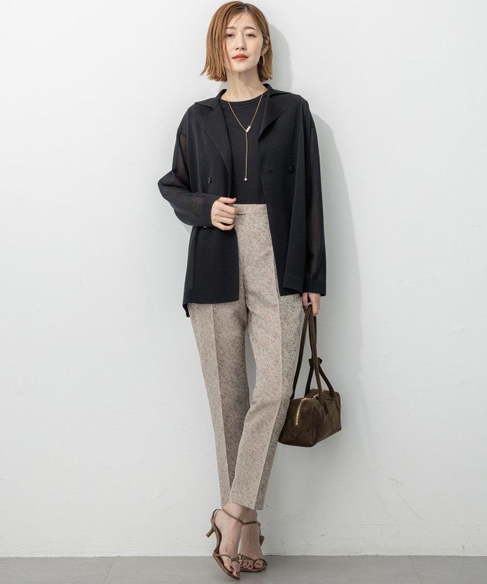 美品 23区 ソフトナイロンタフタ 春ブルゾン ジャケット セール】【23S/S 春夏新作】サイドラインオーバーサイズブルゾン