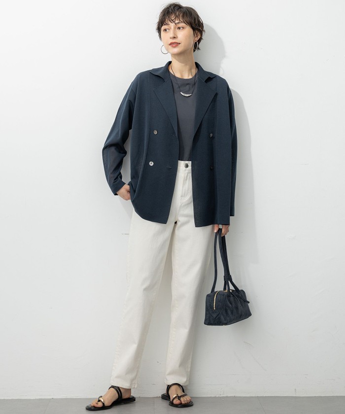 戸賀ニットジャケット2023年モデル　ネイビー 楽天市場】【洋服の青山】戸賀 敬城 2024 トガニット 新作