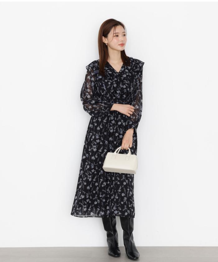 送料関税込み＜Since Then＞フリルワンピース★新作★大人気★ DAY CLOSET ワンピース レディース 2WAY小花柄フリルオフショル