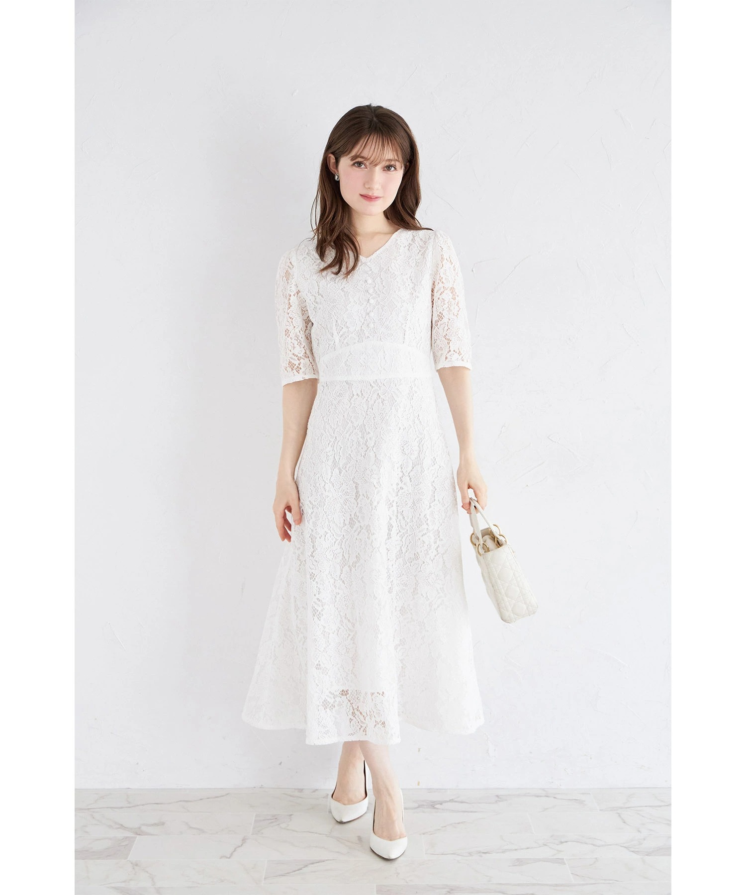 ベルセレージュ　エコロ　デイリーセット トッコクローゼット tocco closet くるみ飾り釦付きフラワー