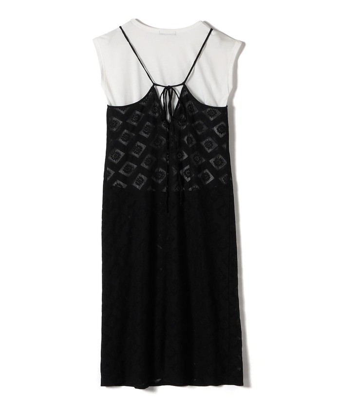 Creamy Touchカップインワンピースnavy HUIS in house］SUVIN COTTONタンクトップワンピース（フレンチ