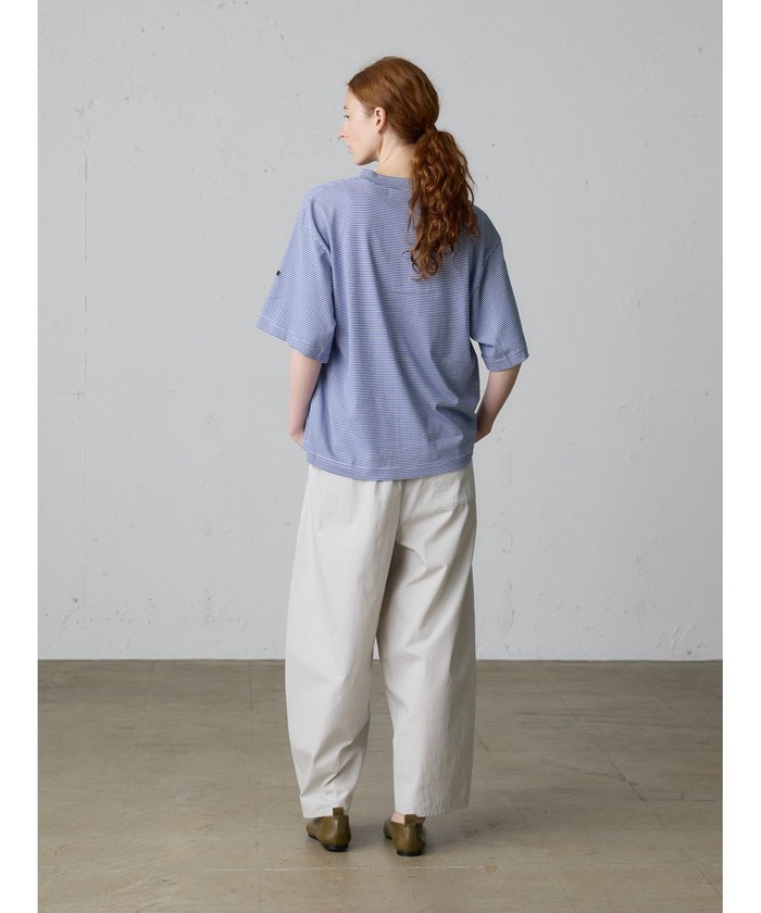 tシャツ MidiUmi モックネックボーダーワイドTシャツ レディース MidiUmi モックネックボーダーワイドTシャツ(508431208