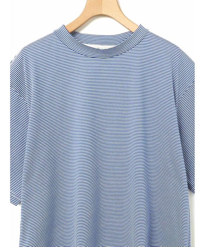 MidiUmi モックネックボーダーワイドTシャツ(508431208