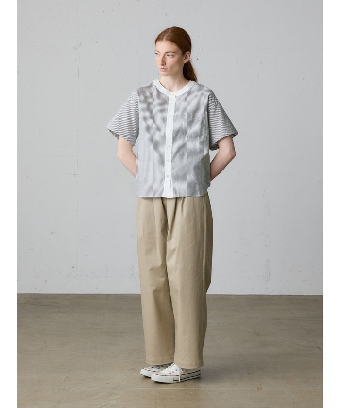 ブラウス シャツ MidiUmi クレリックストライプシャツ レディース MidiUmi クレリックストライプシャツ｜ MARcourt ONLINE STORE