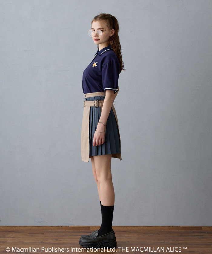 ポロシャツ ポロ THE MACMILLAN ALICE マクミラン・アリスパフスリーブ刺繍コラボポロシャツ レディース THE MACMILLAN ALICE マクミラン・アリスパフスリーブ刺繍コラボ