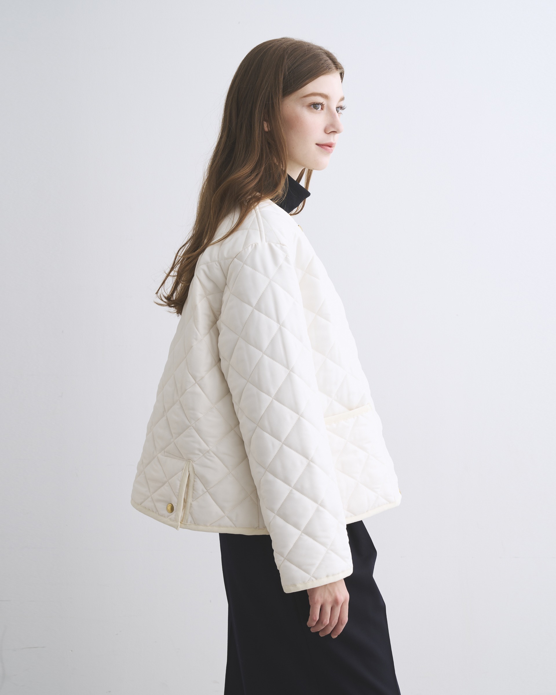 トラディショナルウェザーウェア アークリー Aライン デニム ジャケット 白 別注】【TRADITIONAL WEATHERWEAR/トラディショナル ウェザー