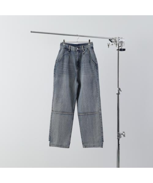 イエン YENN YENN デニムパンツ HIGH RISE TUCK WIDE PANTS Y222