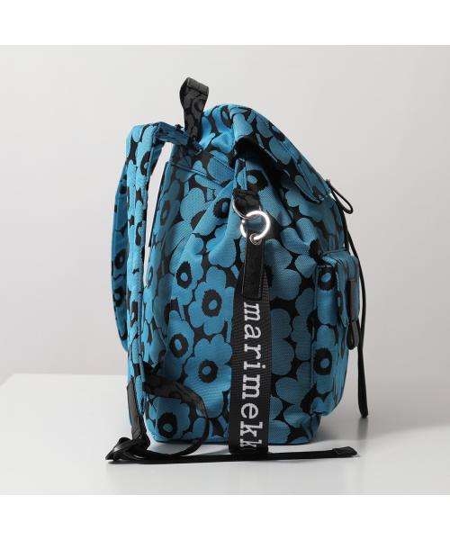 marimekko 青 リュック 未使用】マリメッコ リュック ウニッコ 花柄 青 ブルー