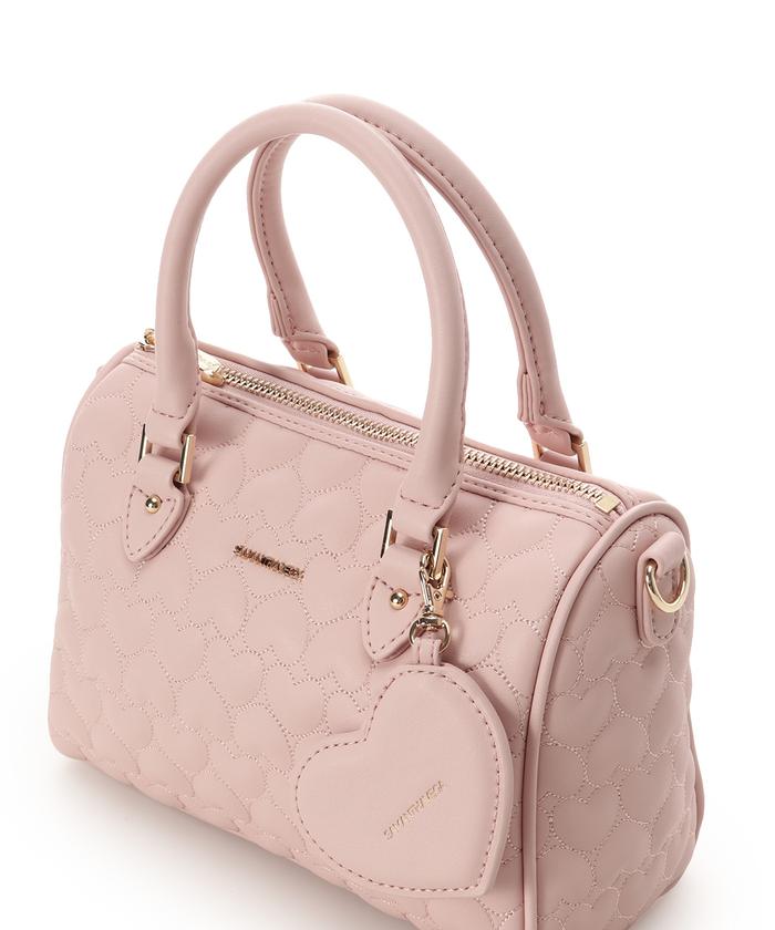 ♥︎ハンドメイド♥︎レア生地使用、ハートパッチのギョウザ型ボストンバッグ、Dカン付き Amazon | [フレイ アイディー] ハートポーチチャーム付ミニ