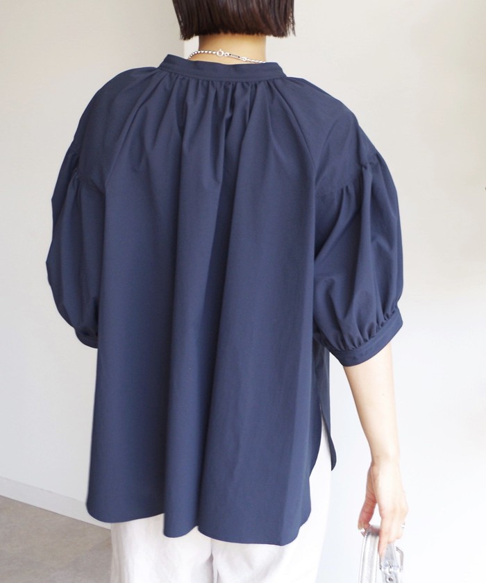 SHIPS for women / シップスウィメン 〈手洗い可能〉RENU ソフト タイプライター スキッパー 5分袖 ブラウス 手洗い可能〉RENU ソフト タイプライター スキッパー 5分袖