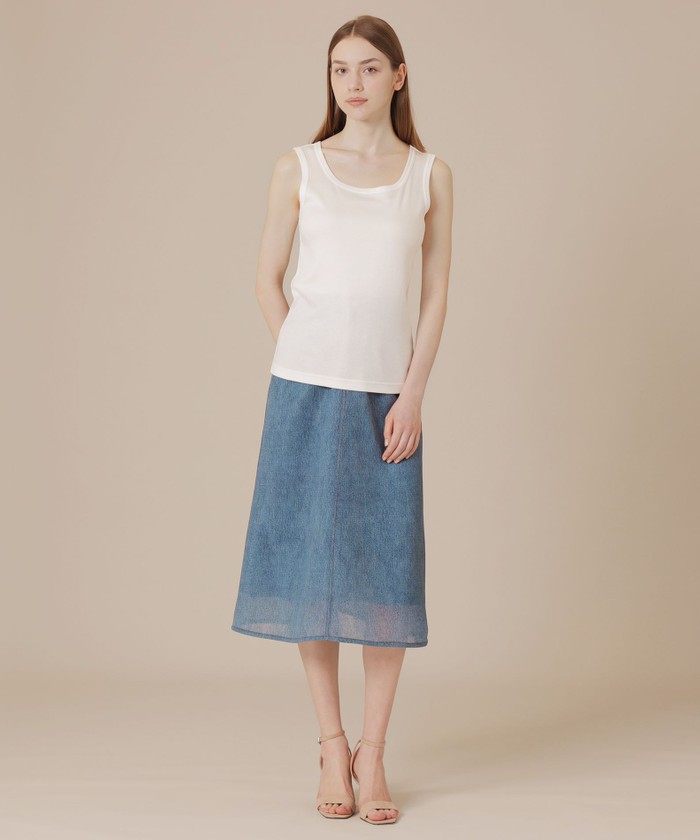 MACKINTOSH PHILOSOPHY ロングスカート　Aライン　ダンボール L】デニムプリントダンボールスカート(508290448) | MACKINTOSH