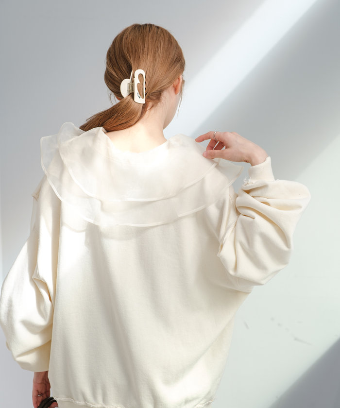 Kastane オーガンジーフリルブラウス セール】【新色追加】オーガンジーフリルブラウス（シャツ