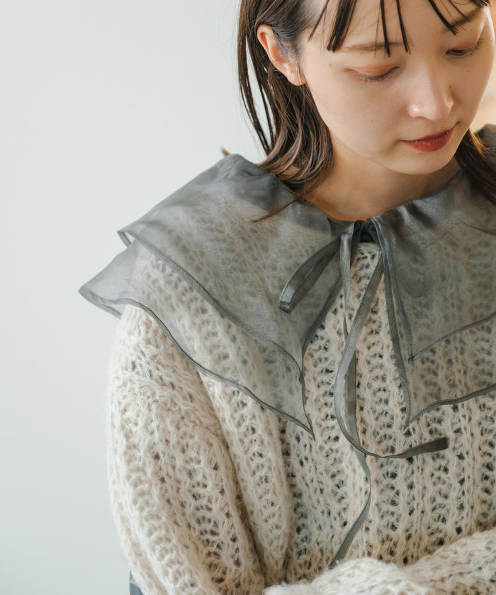 セール 49%OFF】【Kastane】オーガンジーフリルブラウス