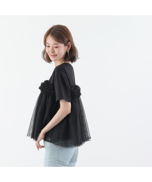PICCIN ピッチン 半袖 Tシャツ ティンカープルオーバー 906370 レディース チュール カットソー クルーネック レイヤード カラー2色 PICCIN ピッチン 半袖 Tシャツ ティンカープルオーバー 906370