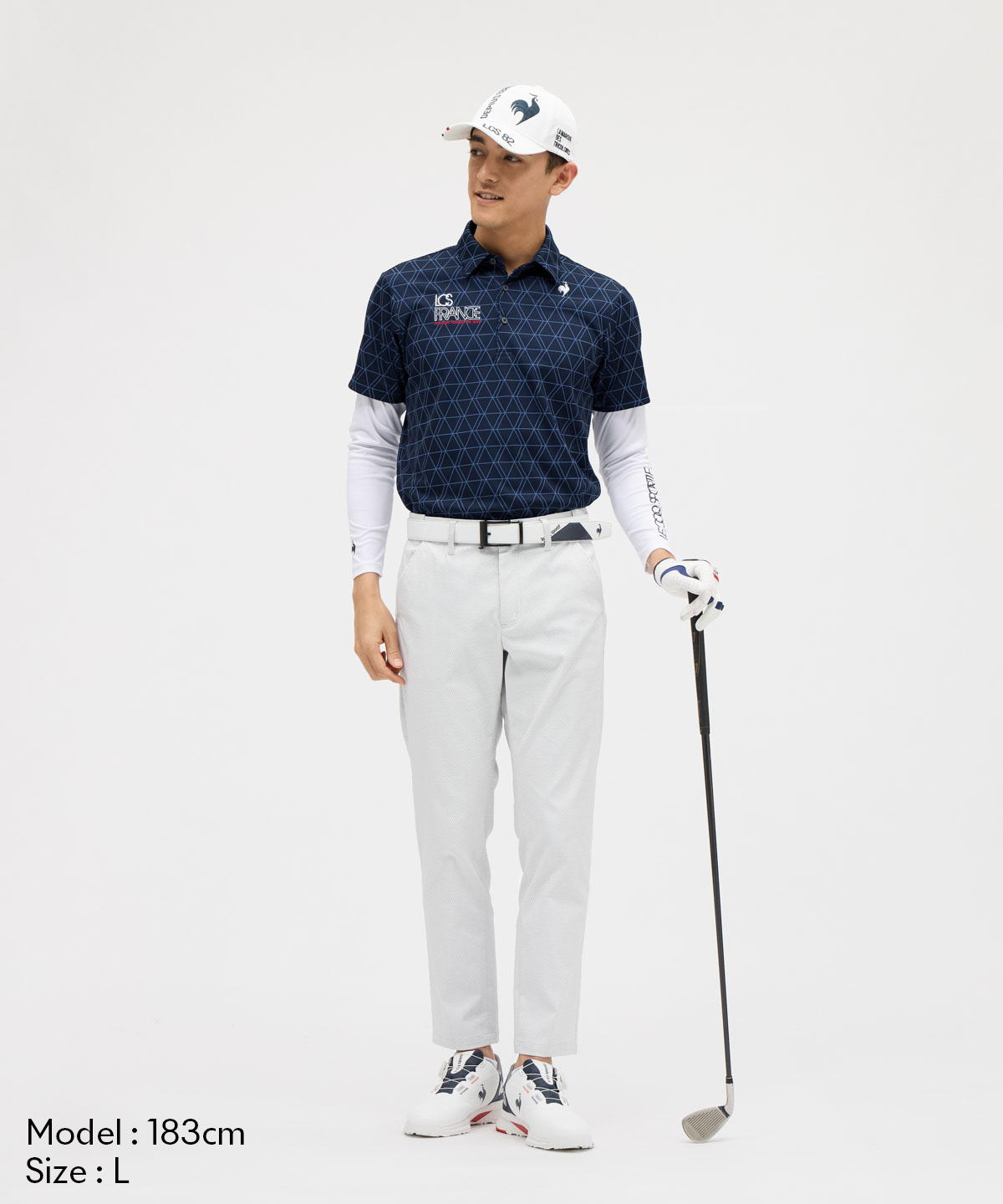 サイズ：L LE COQ GOLF ルコックゴルフ  半袖ポロシャツ ボタンダウン シアサッカー チェック柄 グレー系 [240101462384] ゴルフウェア メンズ ストスト 楽天市場】2024年春夏モデル ルコックスポルティフ ゴルフ le