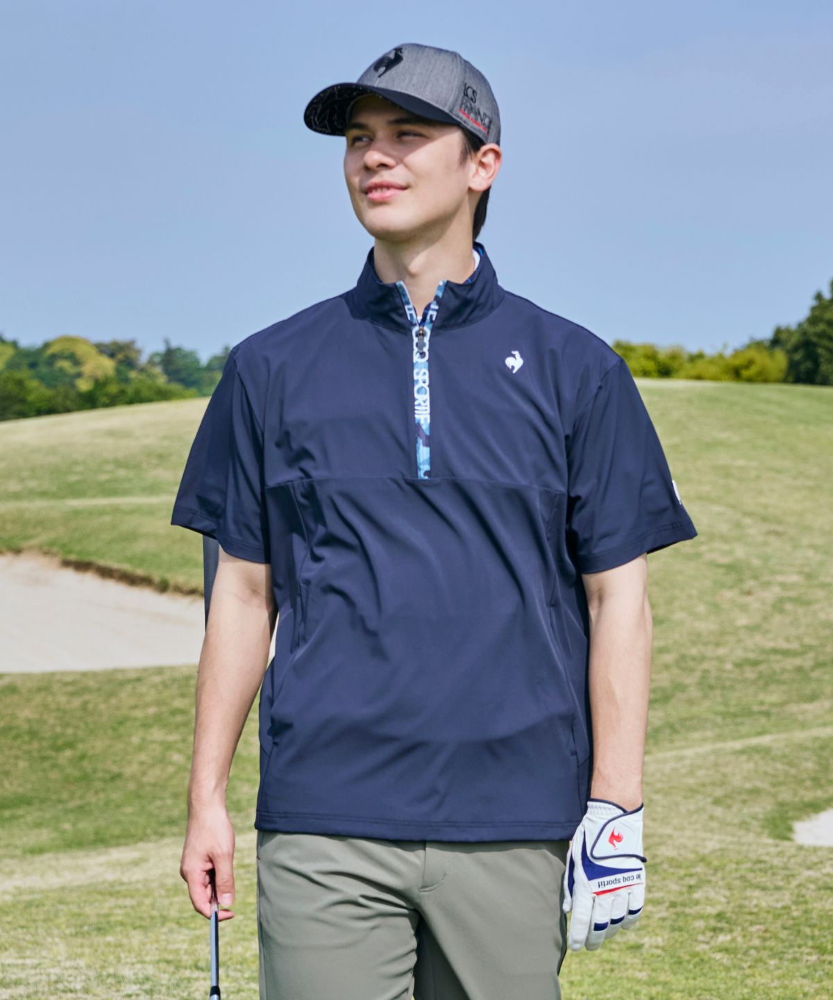 le coq sportif - ル・コック半袖 機能性中綿ブルゾン ルコックスポルティフ ゴルフ le coq sportif golf 半袖ブルゾン
