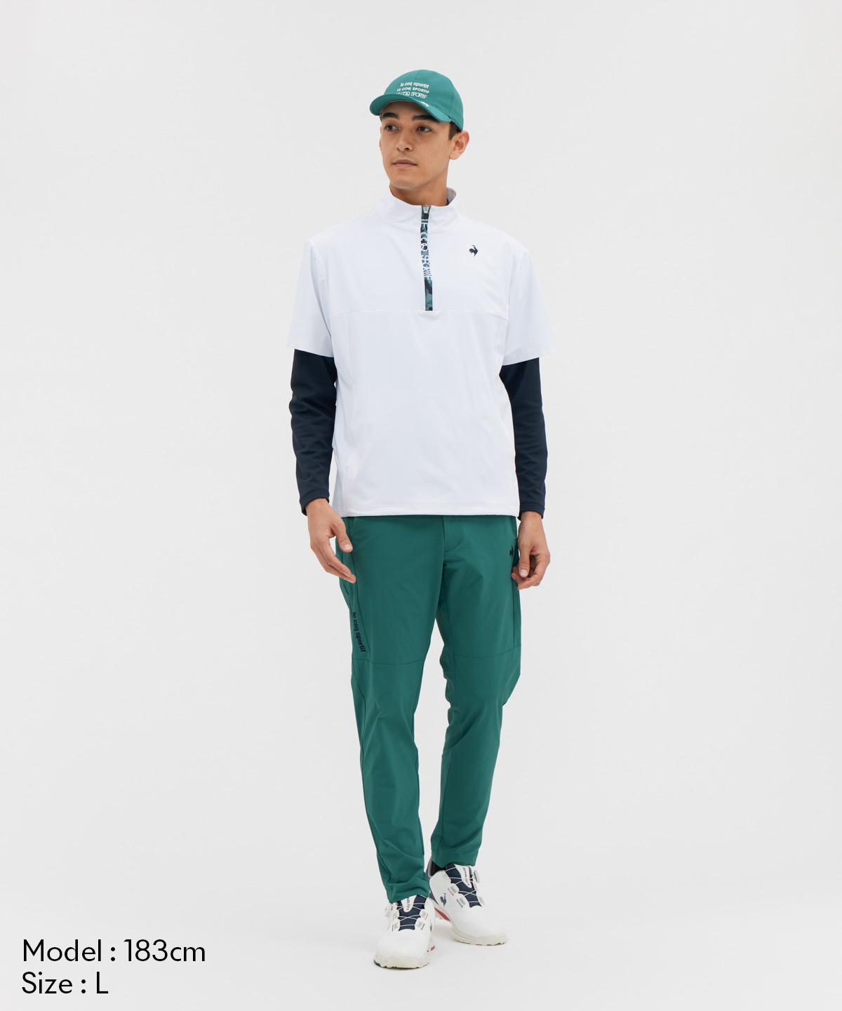 le coq sportif - ル・コック半袖 機能性中綿ブルゾン ルコックスポルティフ ゴルフ le coq sportif golf 半袖ブルゾン