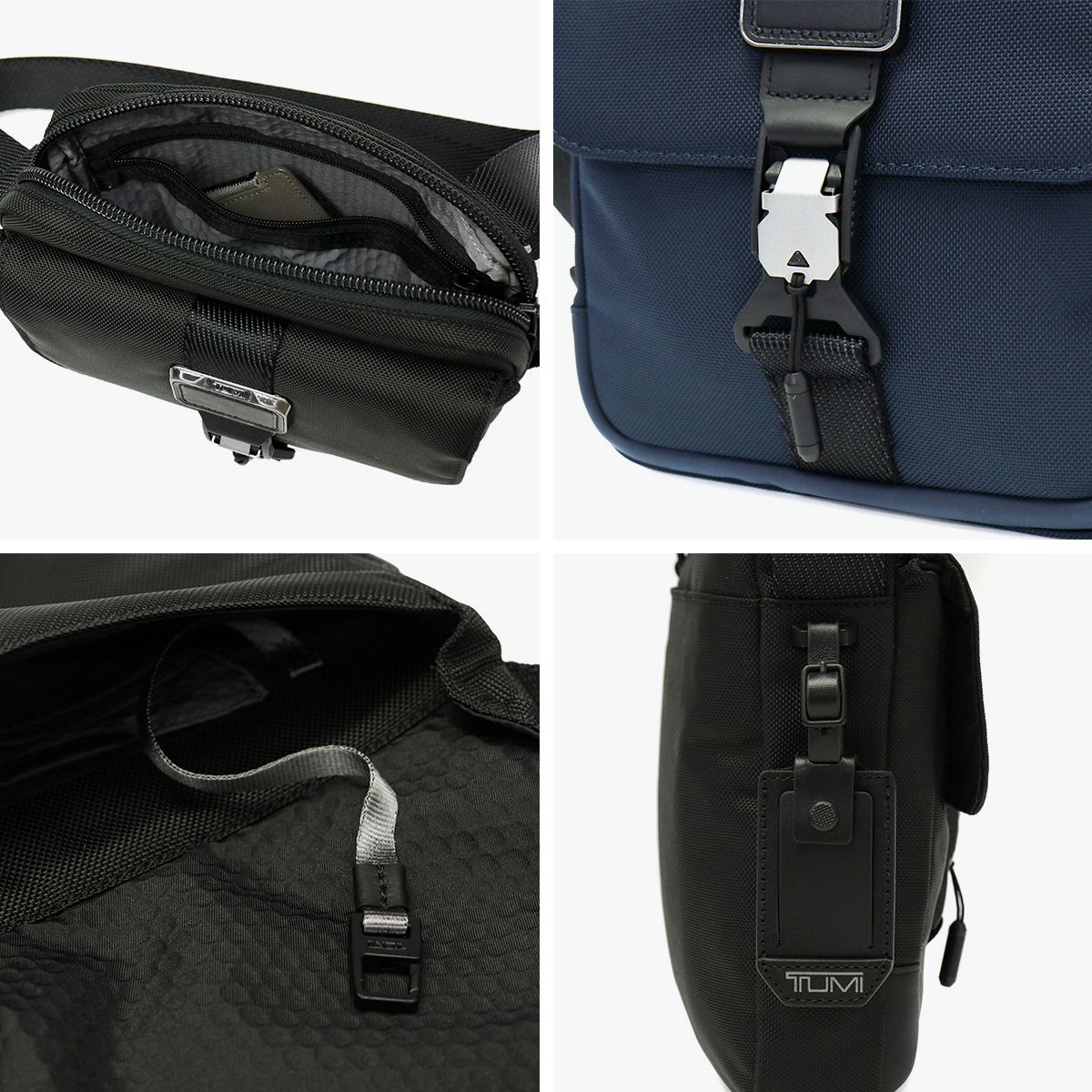 TUMI トゥミ ショルダーバッグ ナイロン レザー 黒 ブラック  チャーム付 TUMI - トゥミ／TUMI バッグ ショルダーバッグ 鞄 メンズ 男性