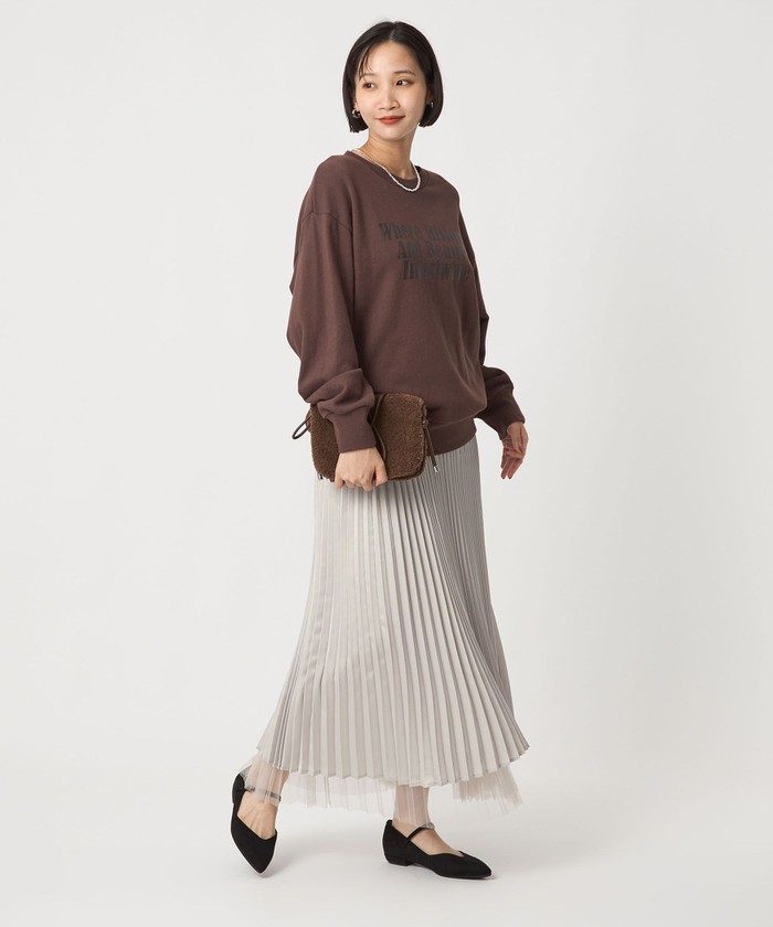 グリーンレーベルリラクシング　2WAY チュール プリーツ スカートSHORT セール】［size SHORT/TALLあり］2WAY チュール プリーツ