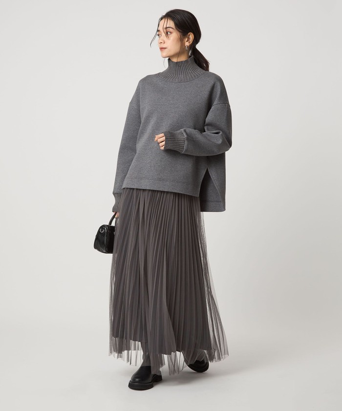グリーンレーベルリラクシング　2WAY チュール プリーツ スカートSHORT セール】［size SHORT/TALLあり］2WAY チュール プリーツ