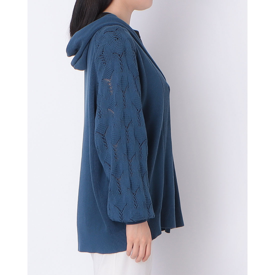 センソユニコ Sensounico POINTLIGNE High Twist Cottonニット （ブルー） センソユニコ Sensounico POINTLIGNE High Twist Cottonニット