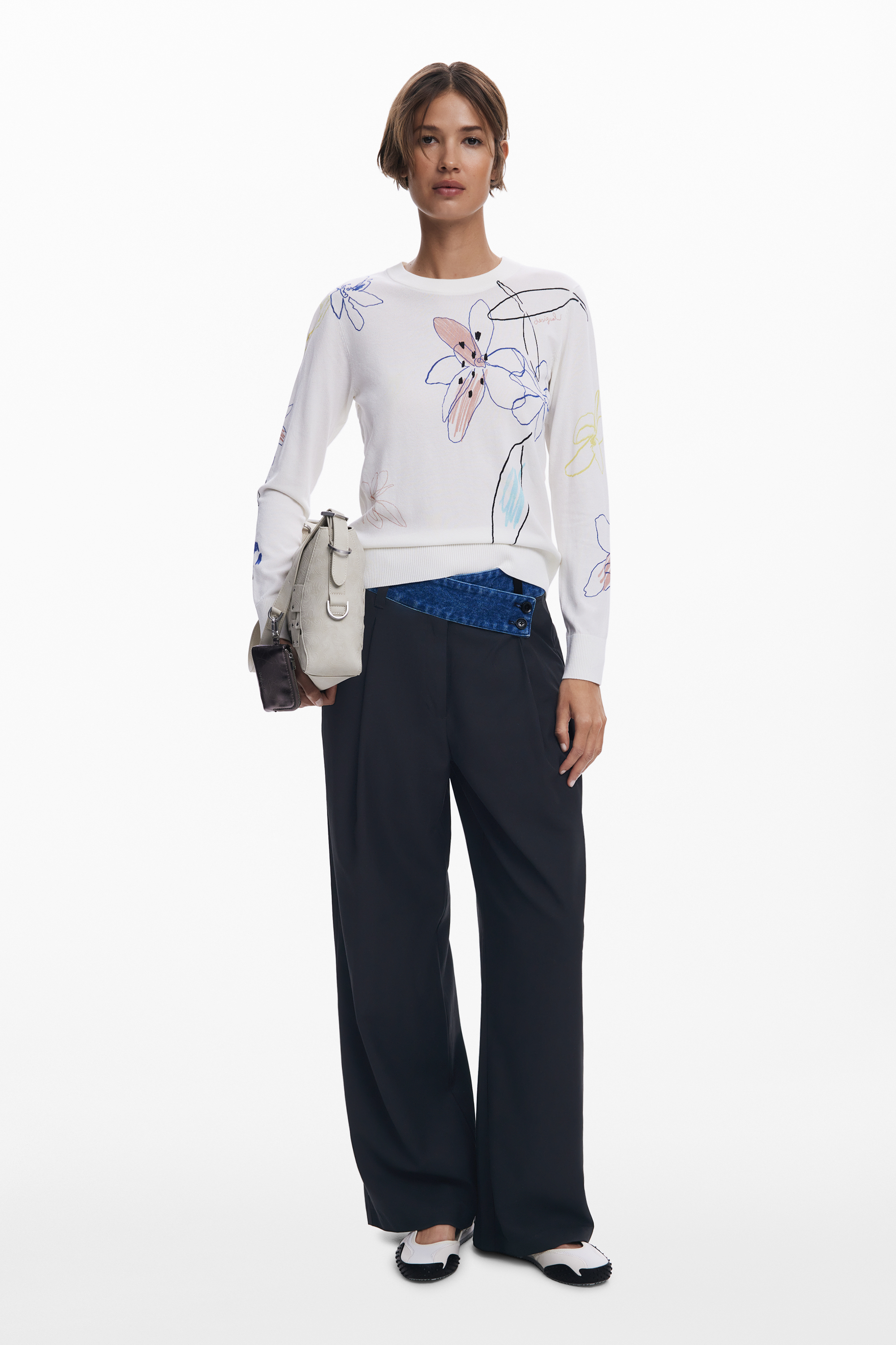 デシグアル Desigual 花柄の薄手のセーター(508441838