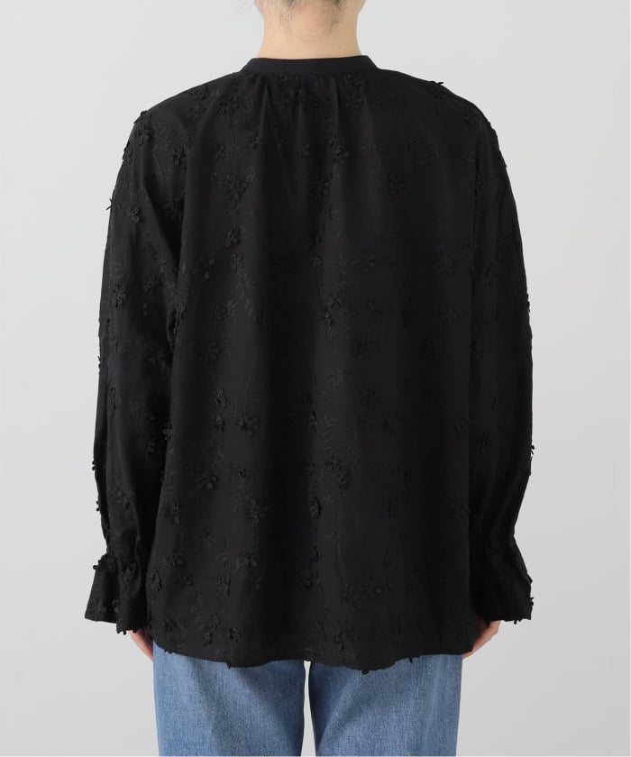 スローブイエナ SLOBE IENA 2way エンブロイダリーブラウス 黒刺繍 スローブイエナ SLOBE IENA 2way エンブロイダリーブラウス 黒
