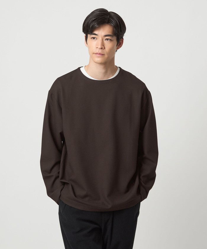 KIVANC ノーカラー 長袖 Tシャツ －ストレッチ－(508442297