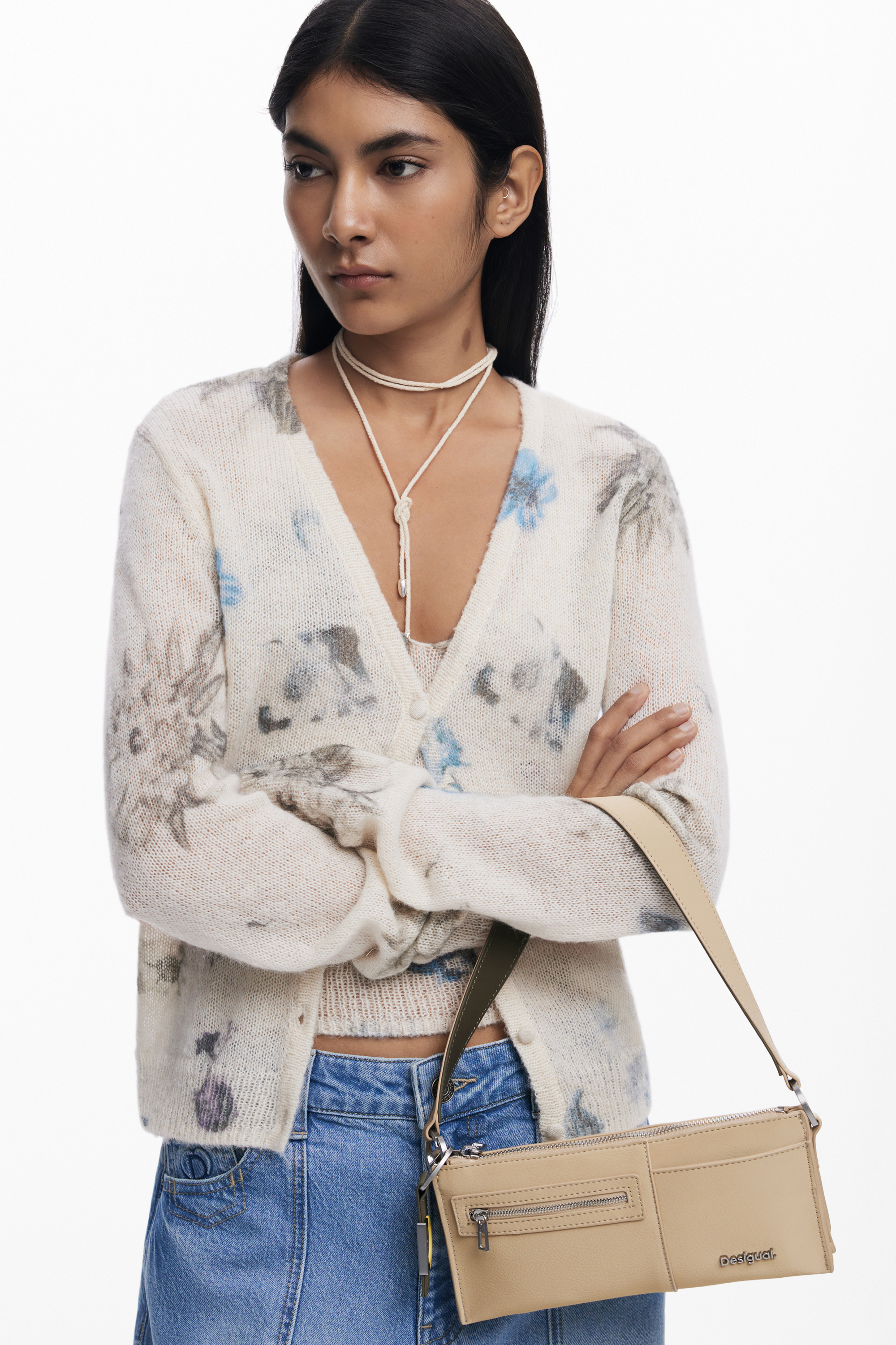 デシグアル デシグアル Desigual 小さなバイカラートランスフォームバッグ