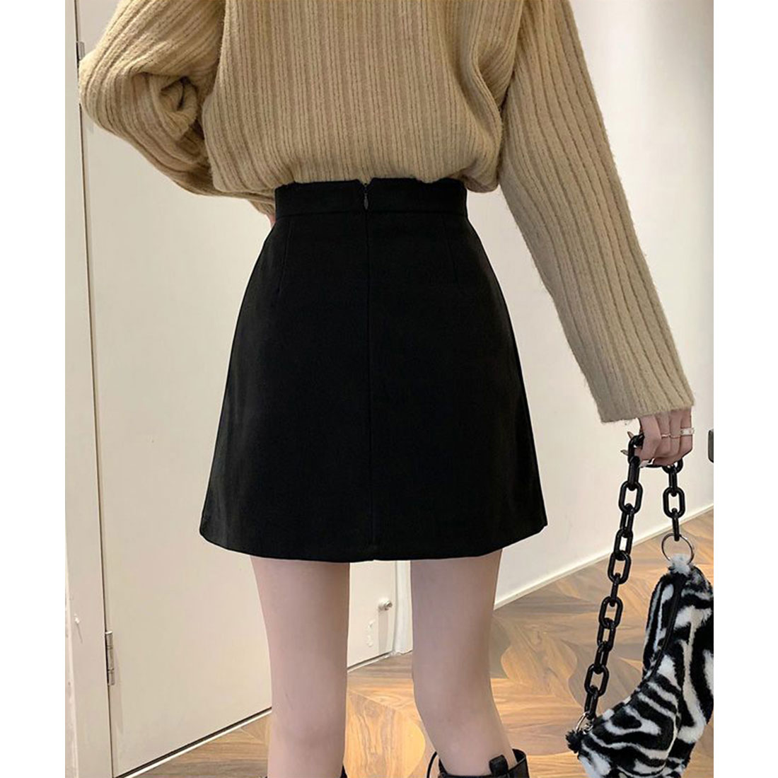 レースレディース Lace Ladies ラップ風 アシメ プリーツ ミニ