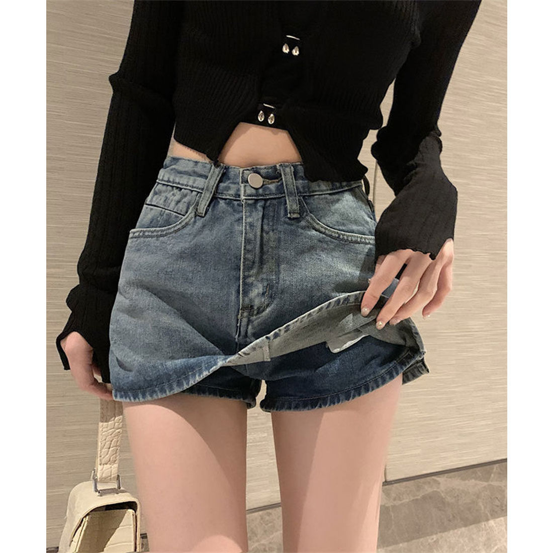バンテージ 売れ筋商品|||スカート ミニ レース ハイウェスト セクシー レディース レースレディース Lace Ladies ウォッシュド デニム ハイ