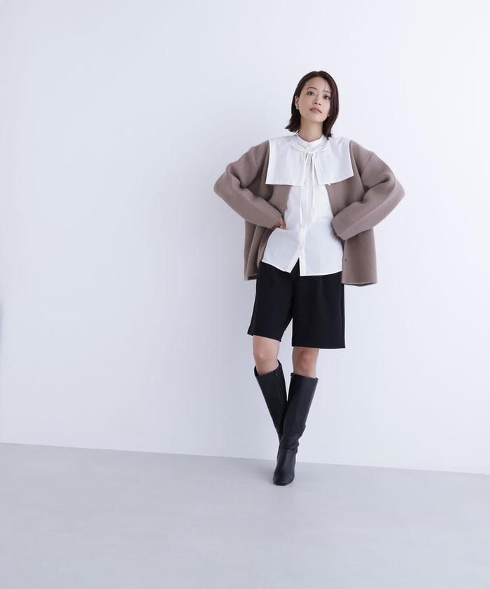 未使用 ナチュラルビューティーベーシック FOX接結コーディガン NATURAL BEAUTY BASIC（ナチュラルビューティーベーシック）の
